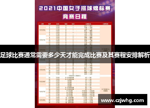 足球比赛通常需要多少天才能完成比赛及其赛程安排解析